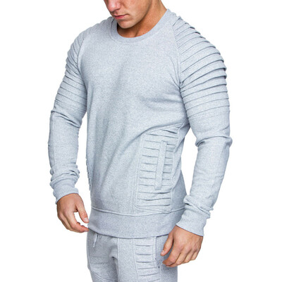 

Men Fashion Jumper T-Shirt Casual Round Neck Long Sleeve Slim Fit Tops Sz -3XL