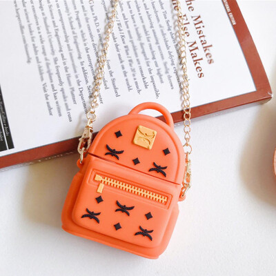 

3 D Tide Brand Bag With Chain Design Silicone Protective Earphone Case For Apple Air podsAir pods Is Not Included