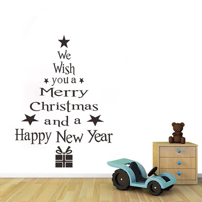 

Toponeto Christmas Tree Letters Stick Wall Art Decal Mural Home Room Decor Wall Sticker
