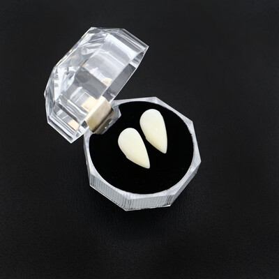 

2pcs Cosplay Halloween Dentures Zombie Vampire Teeth Ghost Devil Fangs Werewolf Teeth Box Packed Gift Prop Costume Party Kid Toy