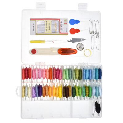 

Cross Stitch Line 50 Color Boxed French DMC Embroidery Thread Winding DIY Handmade Wool Knitting Tools Scissors Needle Threader