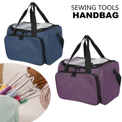 

38X25X26cm Portable DIY Large Knitting Organizer Crochet Tote Bag Yarn Crochet Storage Bag