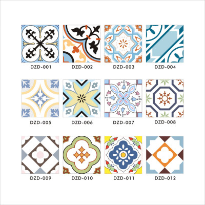 

Gobestart 12Pcs Decorative Tile Stickers Simulation Tile Stickers Fashion Tile Stickers