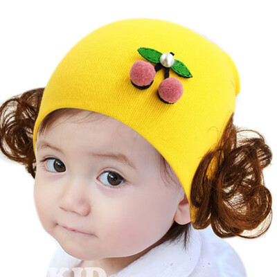 

Cute Kids Wig Hat Baby Boy Girls Cap Knit Earmuff Wig Caps Soft Autumn Winter Warm Hats Girl Hat Toddler Photography Accessories