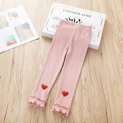

Kids Leggings Autumn Girls Leggings Children Cute Stretchy Warm Heart-shaped print Trousers Bottoms Candy Girls Pants 25