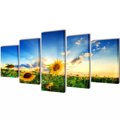 

Canvas Wall Print Set Sunflower 39" x 20"