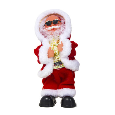 

Electric Santa Claus Toy Christmas Music Elderly Childrens Gift With Automatic Hat Removal For Christmas Decoration Gift