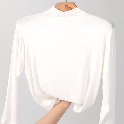 

Soft&Comfy Mock Neck Long Sleeves Solid Tee