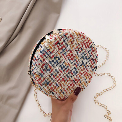 

Tailored Women Fashion Casual Simple Shoulder Messenger Bag Small Round Bag