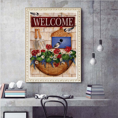 

Toponeto 5D DIY Diamond Painting Embroidery Round Diamond Home Decor Gift