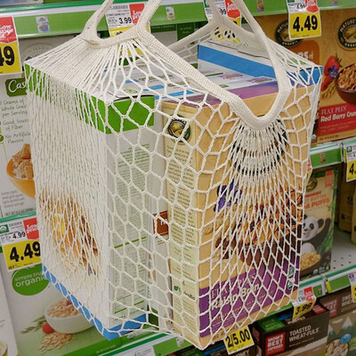 

JPGIF Mesh Net Turtle Bag String Shopping Bag Reusable Fruit Storage Handbag Totes New