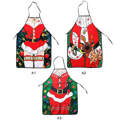 

Funny Apron Christmas Pattern Printed Kitchen Cooking Crafting Baking Party Aprons For Woman Delantales De Cocina Para Mujer