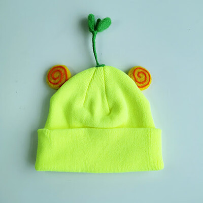 

Infantile Autumn Winter Baby Cute Hats Kids Wool Cartoon Knitted Hemming Caps Headwears 1-5Y