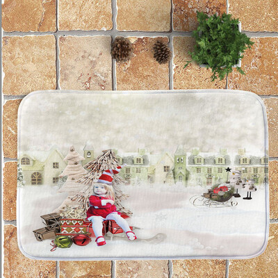 

Tailored Merry Christmas Welcome Doormats Indoor Home Carpets Decor 40x60CM