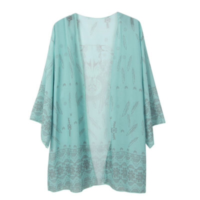 

blouse Women Summer Fashion Concise Lightweight Sunscreen All-match Printed Casual Loose Blouses