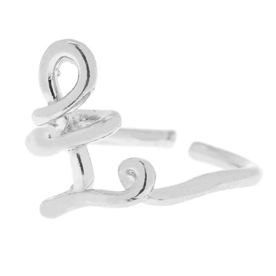 

Silver A-Z 26 Letters Initial Name Rings Women Men Weeding Couple Jewelry