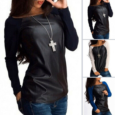 

New Women Summer Loose Top Long Sleeve Blouse Ladies Casual Tops T-Shirt