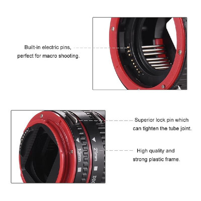 

Andoer Portable Auto Focus AF Macro Extension Tube Adapter Ring 13mm 21mm 31mm for Canon EOS EF EF- Mount Lens for Canon 60D
