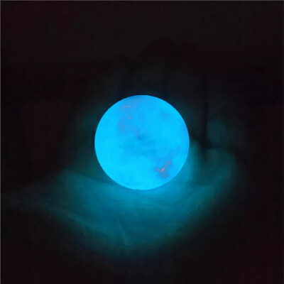 

Siaonvr 35MM Blue Luminous Quartz Crystal Sphere Ball Glow In The Dark Stone