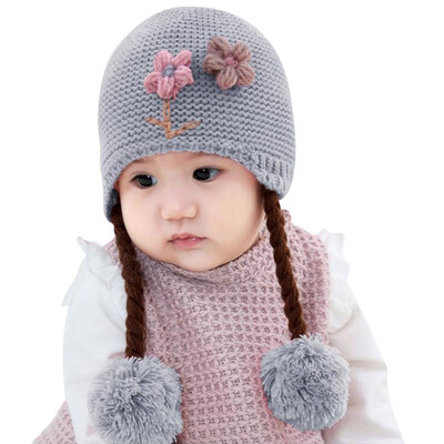 

Newborn Baby Hat Flower Baby Cap Infant Girls Bonnet Cute Hats Soft Cotton Toddler Knit Newborn Baby Photo Props 6-24M