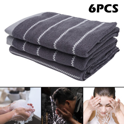 

Bathroom Towel 6PCS Hotel Special Cotton Striped Bath Towel Outdoor Beach Towel Household Bath Towel Wash Towel Bathing Towel