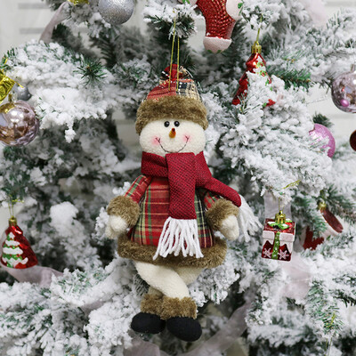 

Gobestart Christmas Ornament Santa Snowman Reindeer Toy Doll Hang Party Decoration