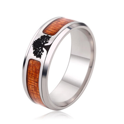 

European&American Style Personality Ring Mosaic Acacia Half Ring Mens Ring Ladies Ring
