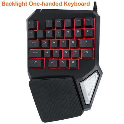 

One-handed Keyboard Hand Game Artifact Left Keypad Colorful Backlight for PC Competitive Games