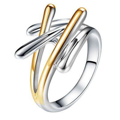 

New Fashion Jewelry Gold & Silver Color Cross Rings For Women Size Female Party Finger Ring