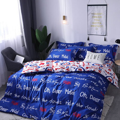 

Toponeto Four Piece Bedding Tribute Cotton Pillowcase Creative Pattern Full Size