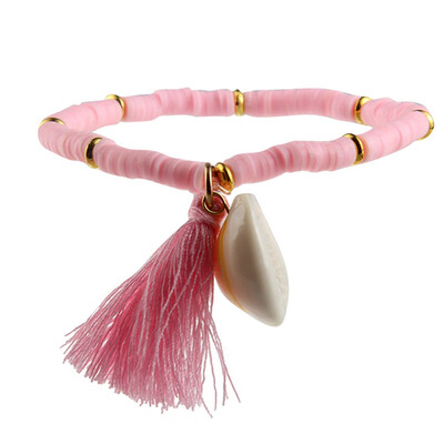 

1 Pcs Natural Shell Bracelet Hawaiian Boho Handmade Woven Seashell Wristbands Adjustable Bracelet