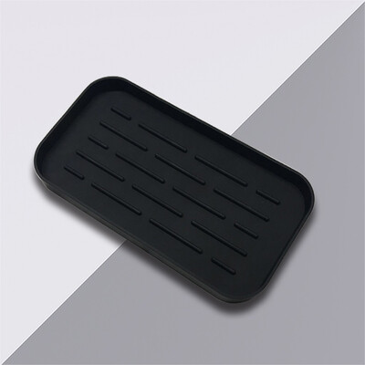 

Toponeto Bar Silicone Outflow Pad Drying Mat Dish Kitchen Thick Counter Deep Grooves Dry