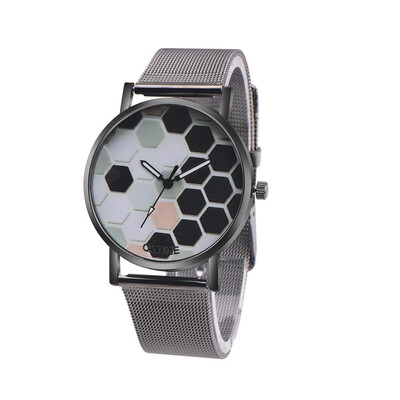 

〖Follure〗Retro Geometry Design Leather Band Analog Alloy Quartz Wrist Watch