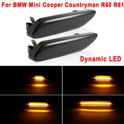 

2x Dynamic LED Side Marker Signal Lights For BMW Mini Cooper Countryman R60R61