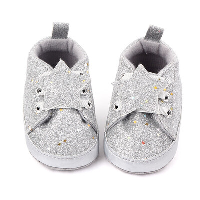 

Baby Boys Girls Breathable Anti-Slip Sequins Star Print Shoes Sneakers Toddler Soft Soled Shoe 0-12M
