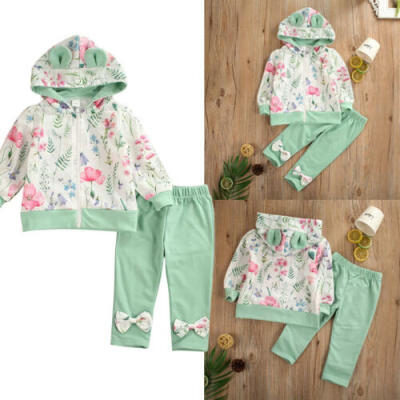 

Kids Girls Cute Loungewear Outfits Clothes Baby Girl Tracksuit Hooded Tops Pants