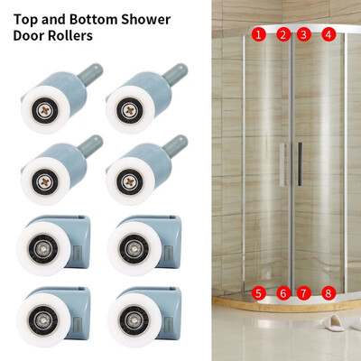 

8PCS 25mm Top&Bottom Shower Door Rollers Wheels Runners Pulleys Replacement