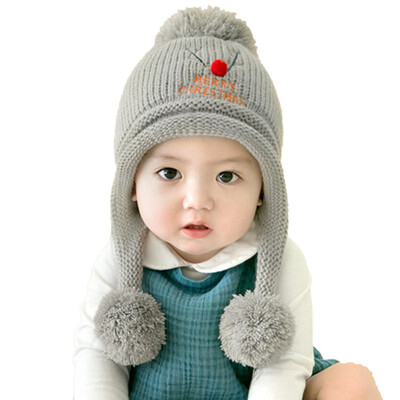 

Cute Baby Winter Hat Warm Infant Beanie Cap For Children Boys Girls Animal Kids Crochet Knitted Hat With Ball