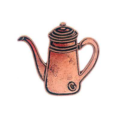 

Magic 2Pcs Coffee Cup Hand Rushing Pot Pull Flower Spoon Retro Coffee Series Brooch