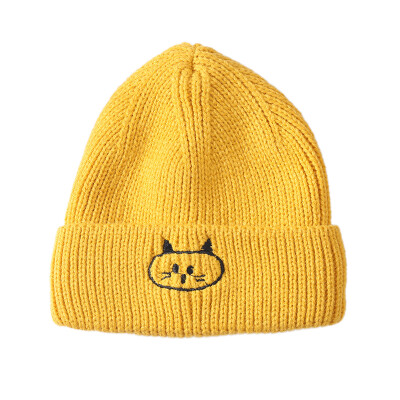 

Newborn Boys Girls Caps Cute Autumn Winter Warm Kids Baby Cartoon Print Hats Wool Hemming Caps Baby Hats Newborn Unisex NEW