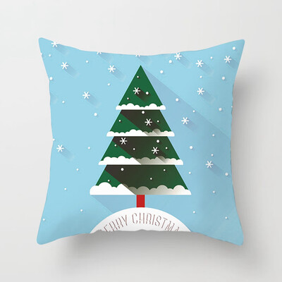 

18 X 18 Inch New Cute Christmas Pillowcase Printing Square Pillowcase Home Decoration Car Sofa Cushion Cover