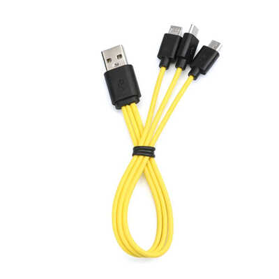 

ZNTER 25cm 3 in 1 Micro USB Cable TPE Pure Copper Core 2A High Speed Charging Cables for Android