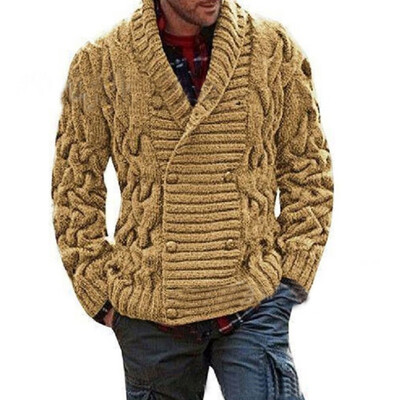 

New Mens V Neck Sweater Cardigan Jacket Button Down Knitwear Jumper Knitted Tops