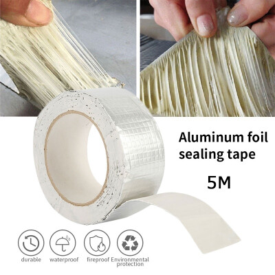 

5M Waterproof Sealing Leak Patching Plugging Tape Super Strong Waterproof Tape Seal Rubber Aluminum Foil Tape