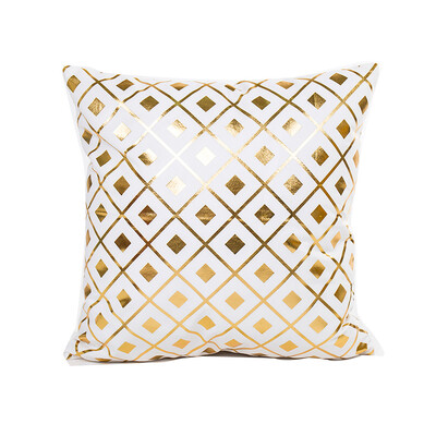 

〖Follure〗Gold Foil Printing Pillow Case Sofa Waist Throw Cushion Cover Home Decor