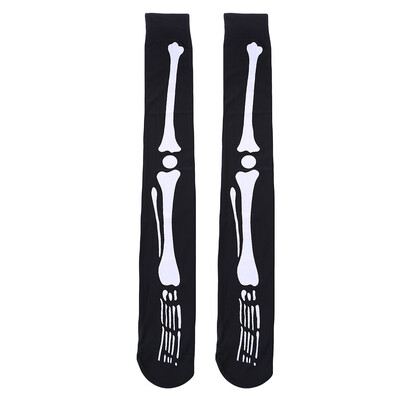 

Halloween Knee Length Skeleton Socks Novelty Knee High Socks for Party