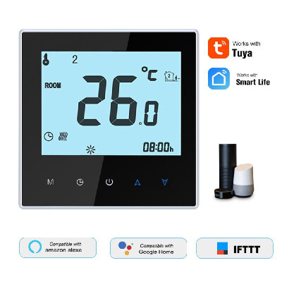 

THP1000-GCLW WaterGas Boiler Thermostat Smart WiFi Digital Temperature Controller TuyaSmartLife APP Control Backlit LCD Display