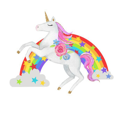 

1 PC Rainbow Star Unicorn Wall Sticker Children Room Girl Bedroom Sticker Wallpaper