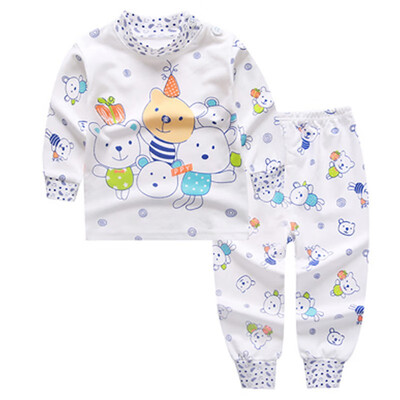 

Children Pajamas Sets Boys Cotton Sleepwear Suit Autumn Spring Girls Pajamas Long Sleeve TopsPant 2pcs Cartoon Outfits Set