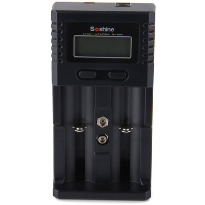 

Soshine H2 Li-ion NiCd NiMh LCD Digital Intelligent 2-Slot Battery Charger EU Adapter